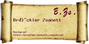 Brückler Zsanett névjegykártya