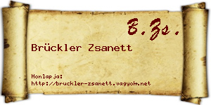 Brückler Zsanett névjegykártya